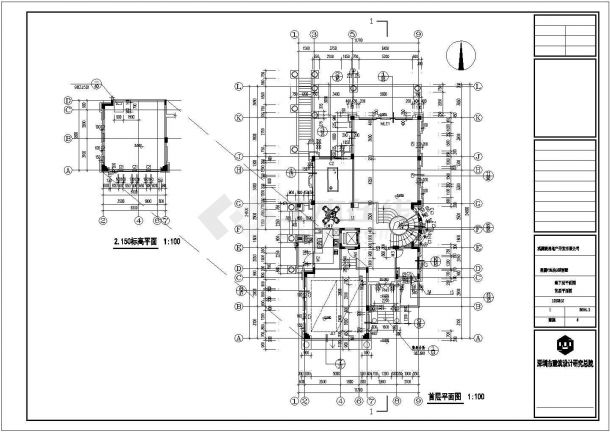某813㎡三层别墅建筑电气水图纸-图二