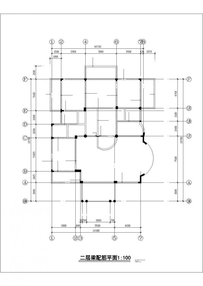 三层独栋别墅结构设计CAD平面布置参考图_图1