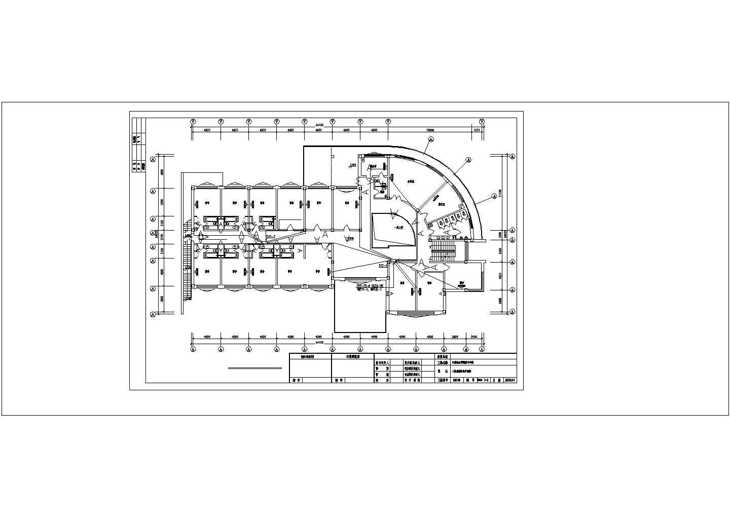 某水库调度中心楼设计规划全套cad图纸，共一份资料（含弱电）