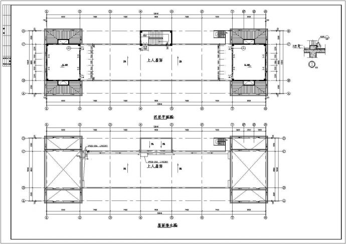 海阳市某街道2100平米4层框架结构商业中心全套建筑设计CAD图纸_图1