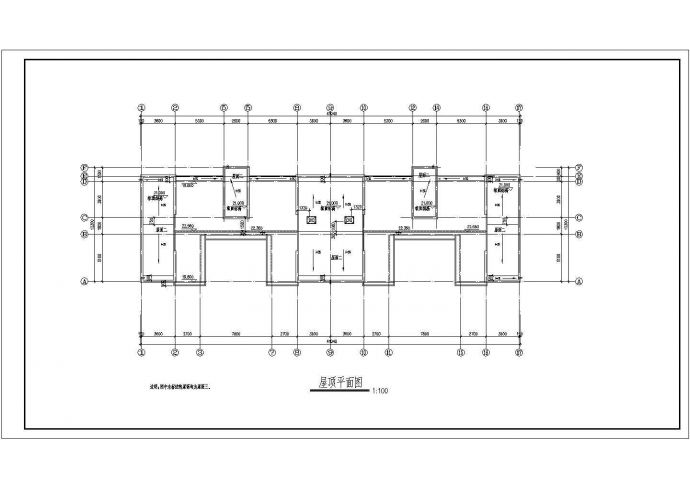 济宁市某小区占地740平米七层砖混结构住宅楼全套建筑设计CAD图纸_图1