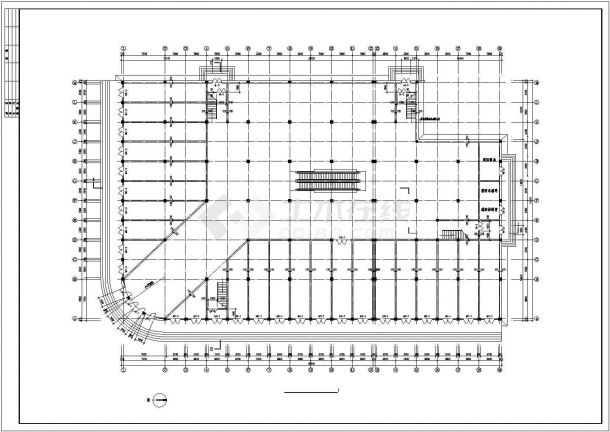 1.4万平米四层框架结构惠民商场全套建筑设计CAD图纸-图一