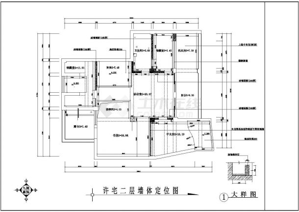 275平米2层框架结构高档别墅全套装修施工设计CAD图纸-图二