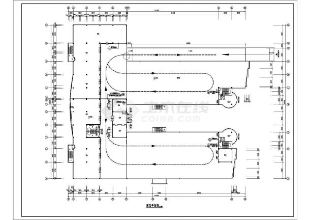 长沙某商业街2.6万平米4层框架结构购物广场建筑设计CAD图纸-图二