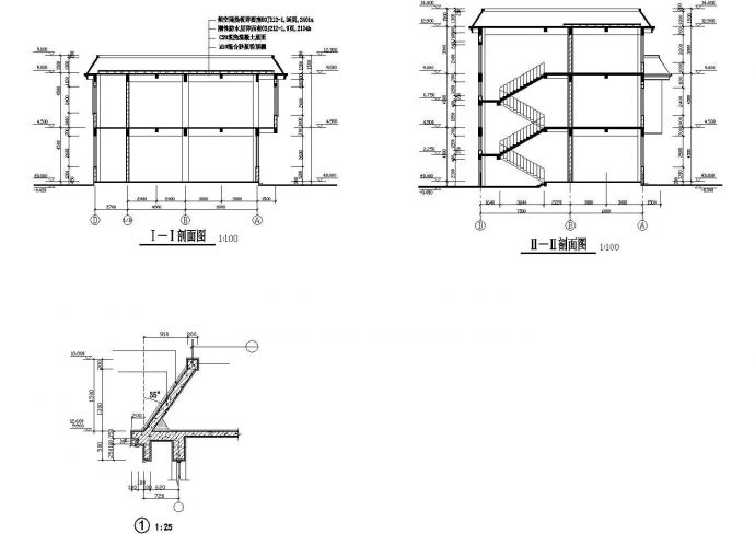 占地1060平米3层框架结构商业综合楼建筑设计CAD图纸_图1