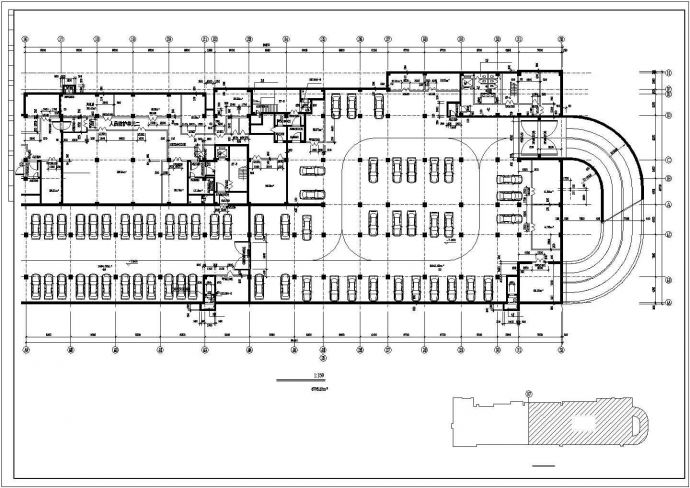 4500平米三+二层双段组合式商业综合楼全套建筑设计CAD图纸_图1