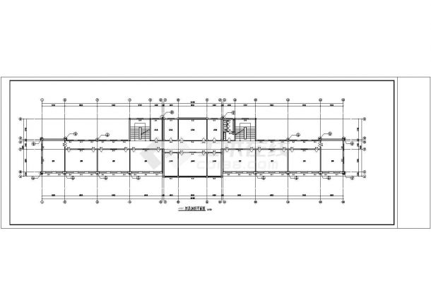 四层砖混小学构造柱圈梁加固设计cad施工图纸-图二