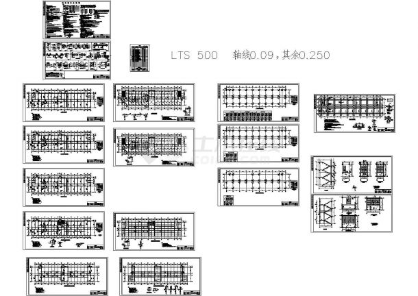 办公楼设计_渭南市某5层局部6层办公楼结构设计图-图一