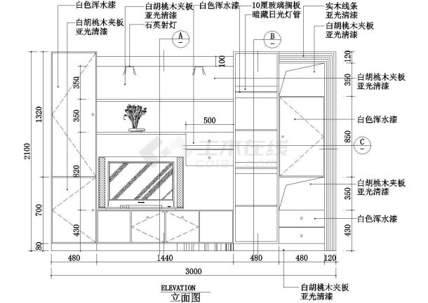 家居室内装设计CAD设计大样图素材图块-图二