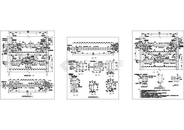 加强层钢结构桁架全套非常实用设计cad图纸-图一