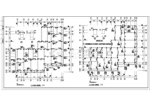混凝土框架办公楼结构图CAD图纸-图一