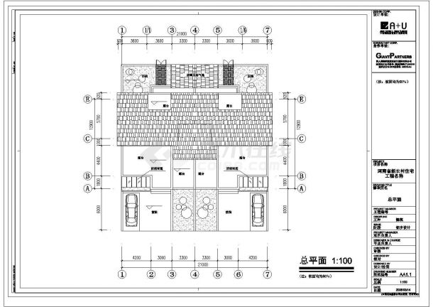 两层别墅建筑施工图（长21米宽12.9米）-图二