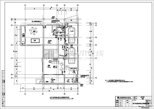530平米2层框混结构单体别墅全套空调暖通系统CAD设计图纸-图二