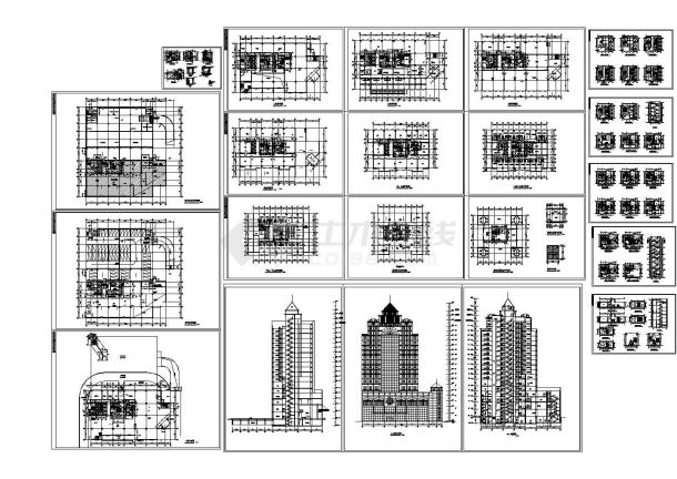 某市十八层酒店全套建筑施工图-图一