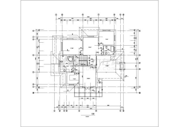 338平米2层混合结构乡村独栋别墅建筑CAD设计图纸（含效果图）-图二