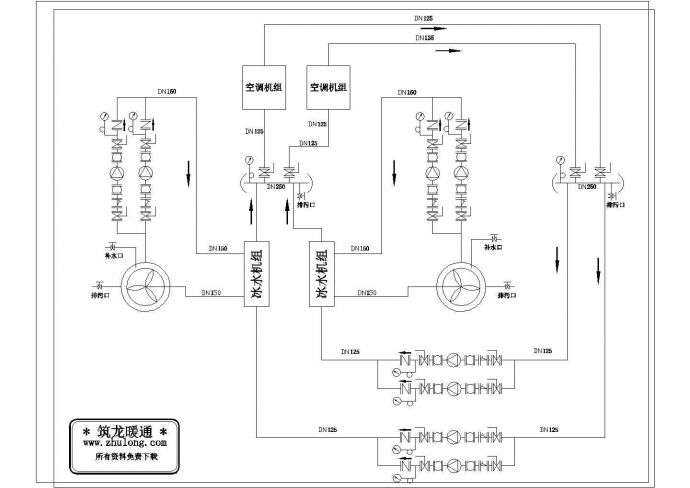 某工厂冰水主机空调系统图纸_图1