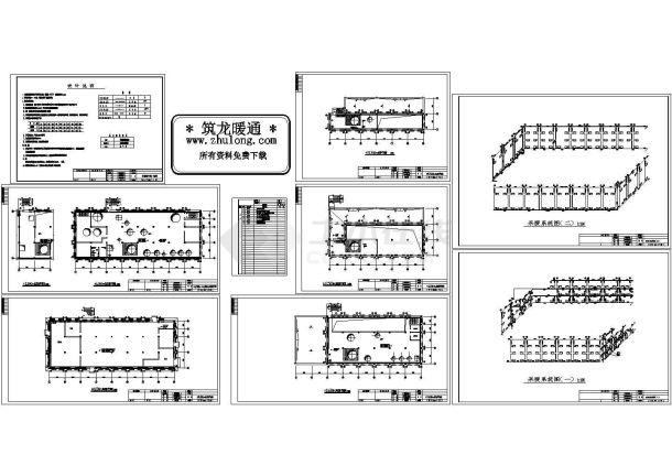 厂房设计_某厂房采暖施工CAD图-图一