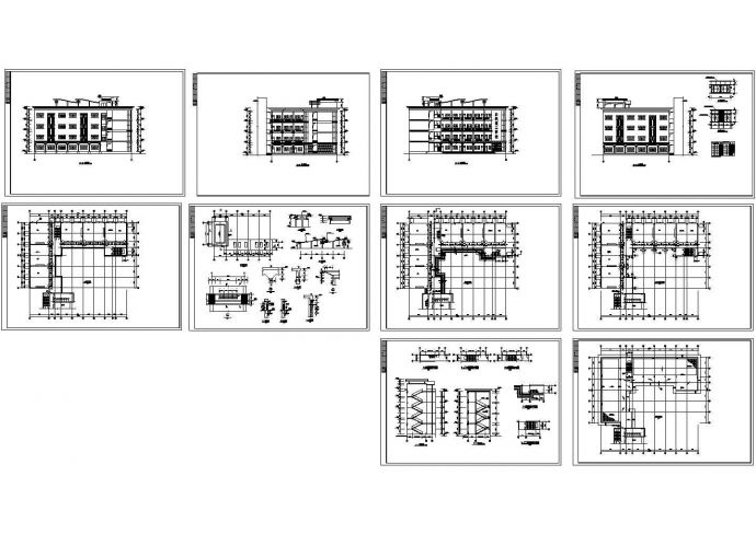 南京某理工学校教学楼全套建筑施工cad图（含二~三层楼梯平面图）_图1