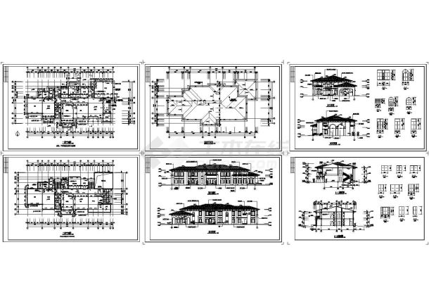 南京六合精品幼儿园教学楼全套建筑施工cad图（含二层平面图，北立面图）-图一