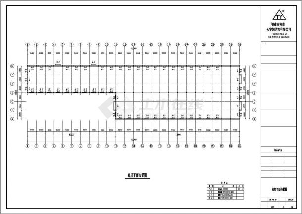 湖北恩思钢结构工程设计图CAD图纸-图二