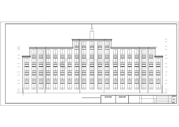 【最新】某六层企业办公楼建筑设计CAD图纸-图二