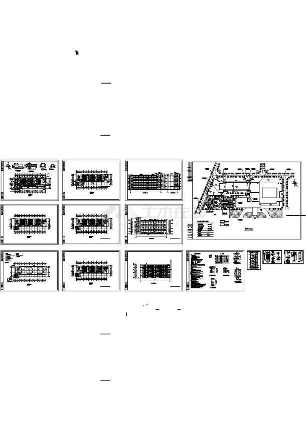 某地集美大学教学楼全套建筑施工设计cad图（含总平面图）-图一