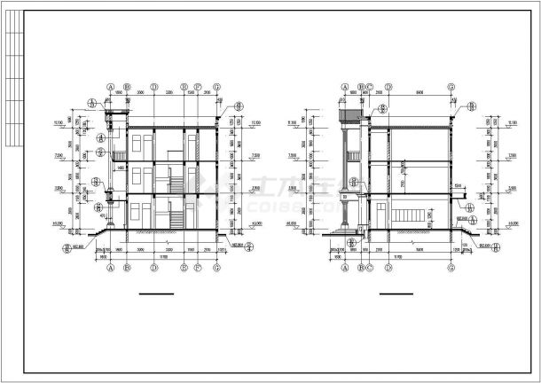【最新】某生活服务中心建筑方案设计CAD图纸-图一