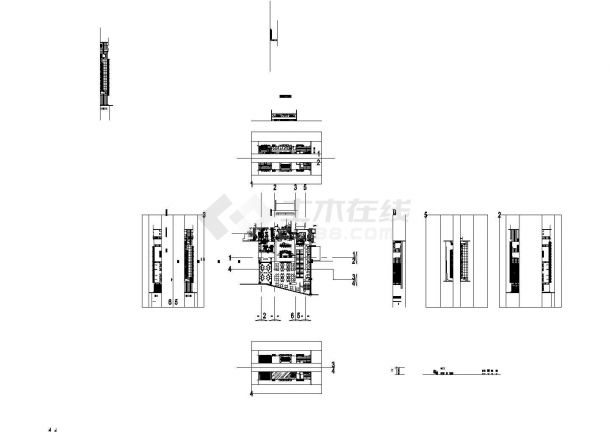 装修图-酒店1层全日餐厅室内装修施工图【平立面 大样图 3个CAD文件】设计图-图二