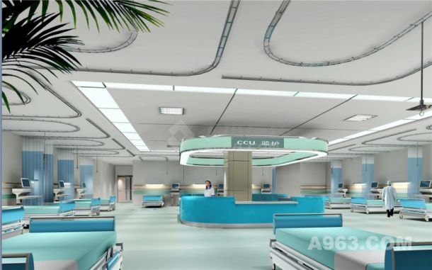 西安交大医院室内设计效果图设计图-图一