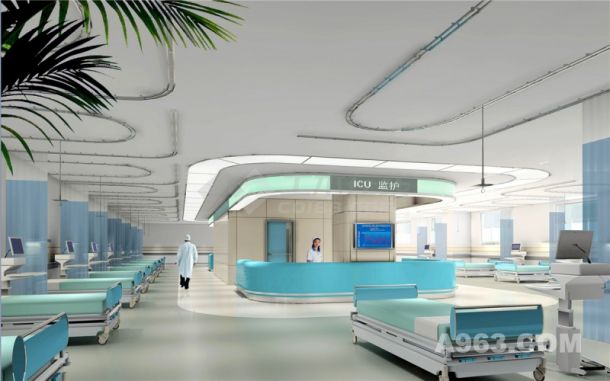 西安交大医院室内设计效果图设计图-图二
