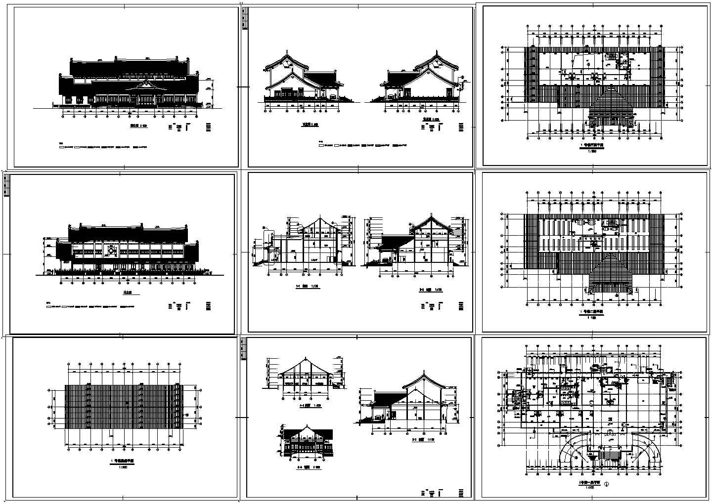 太湖某古建筑装修设计CAD图