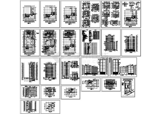 1.1万平米13层剪力墙结构大酒楼建筑设计CAD施工图-图一