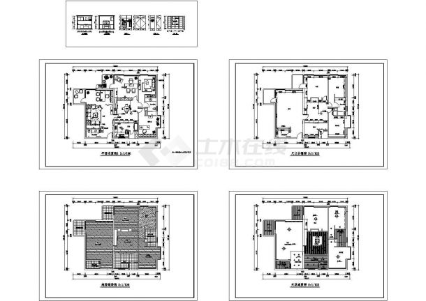 经典户型室内家装设计方案施工图-图二