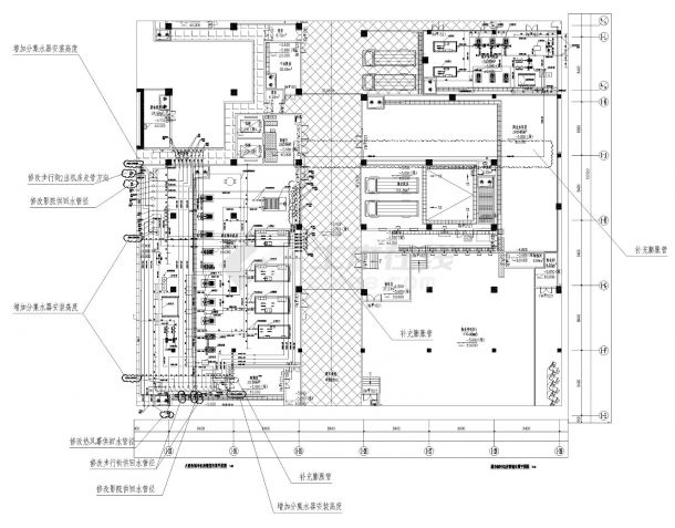 某大型商业建筑制冷机房暖通设备安装CAD图-图二