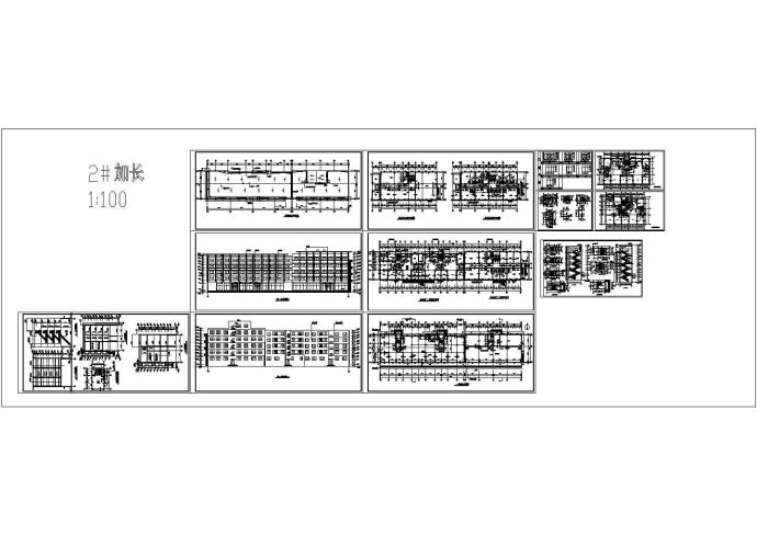 办公楼设计_某科技中心办公楼带住宅楼施工CAD图_图1