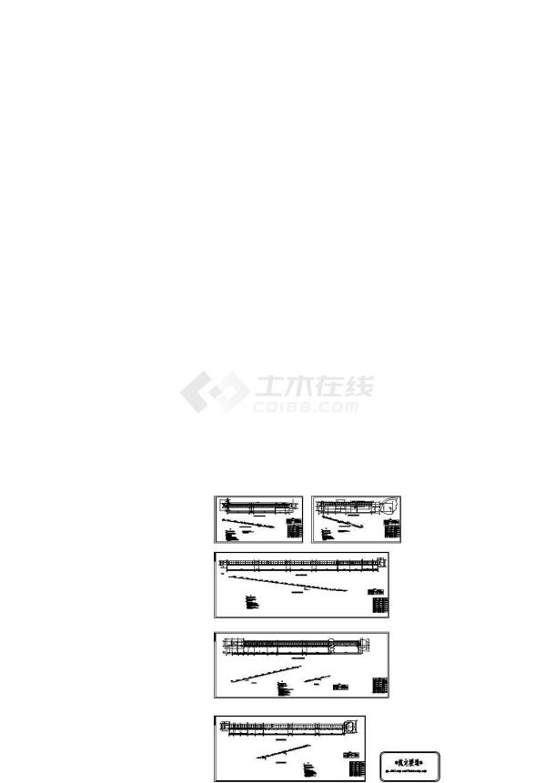 矿井选煤厂转载点到准备车间走廊采暖施工CAD图-图二