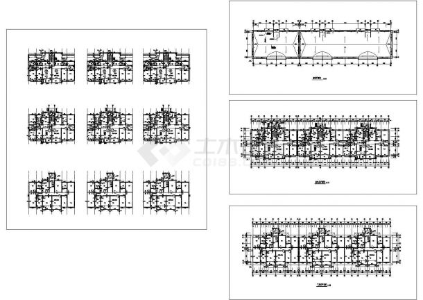 某多层砖混结构住宅楼建筑设计cad平面方案图（含户型设计）-图一