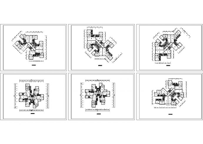 香港帝景轩小区多层住宅设计cad标准层平面图（甲级院设计）_图1