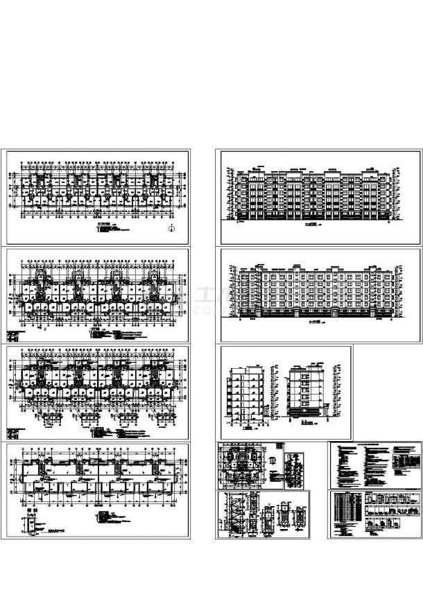 [郑州市]某六层住宅楼改造建筑施工图设计-图一