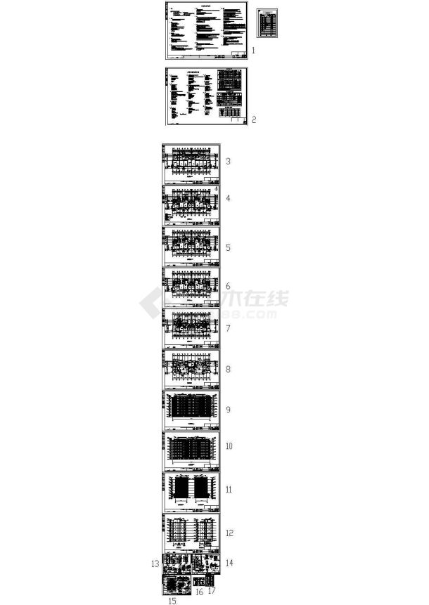 [浙江缙云县]某六层住宅楼建筑施工图设计-图一