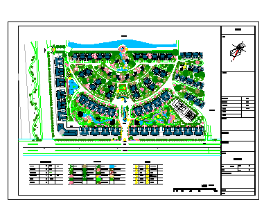 别墅绿化规划设计CAD图纸-图一