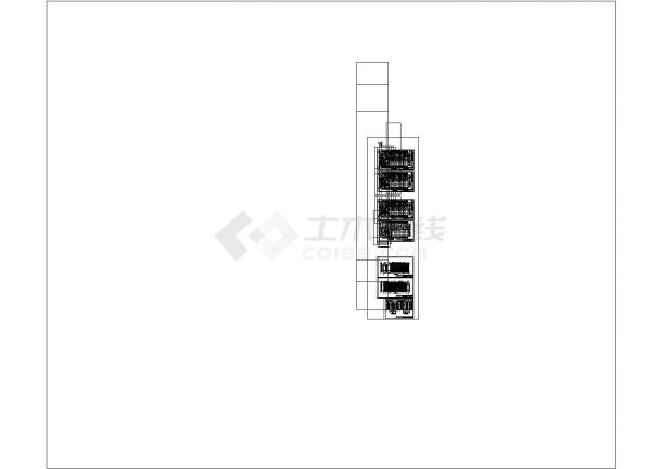 [黑龙江]某六层塔式住宅建筑方案CAD设计图-图一