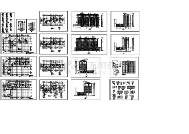 某高层砖混结构住宅楼设计cad全套建筑施工图（标注详细，19张图）-图一