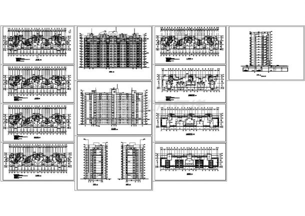 某十二层高层住宅楼建筑方案图（带跃层和地下车库）-图一