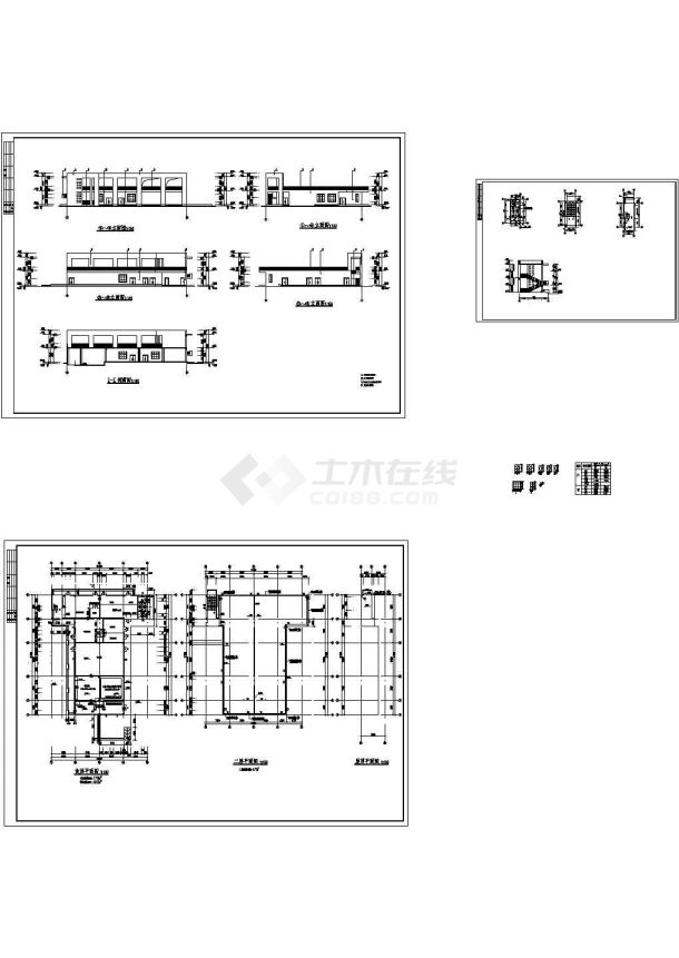 【辽宁】某医院后勤楼建筑施工cad图纸-图一