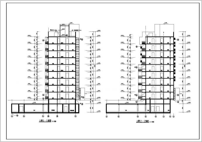 某小区住宅楼建筑施工图（知名设计院设计）_图1