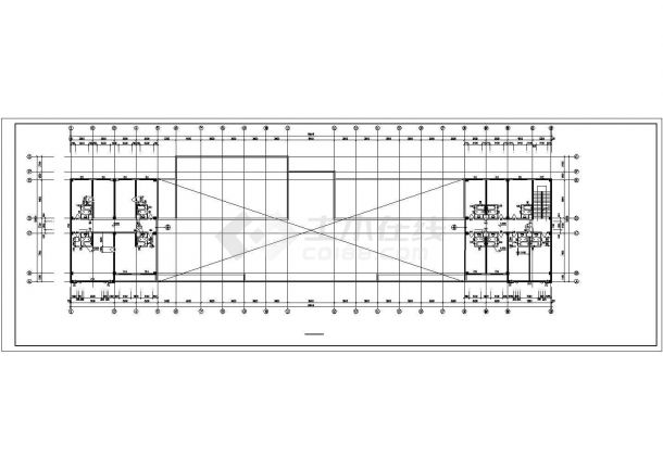 广州某研究中心2800平米六层框架结构办公楼全套建筑设计CAD图纸-图二