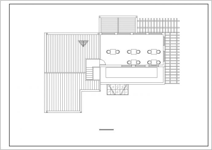 北京某商业街1000平米2层框架结构高档中餐厅建筑设计CAD图纸_图1