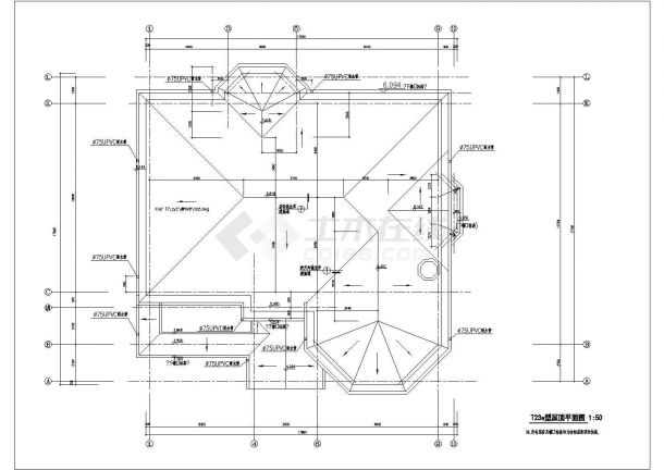 某二层轻钢结构现代风格别墅设计cad全套建筑施工图（标注详细）-图一