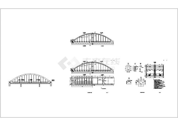 某固城大桥钢管混凝土系杆拱桥梁上部CAD设计构造-图一